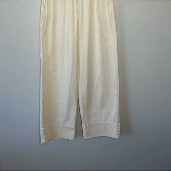 EVERLANE The Easy Pant Straight/Wide Leg Cream Color Organic Cotton Women medium - Picture 6 of 14